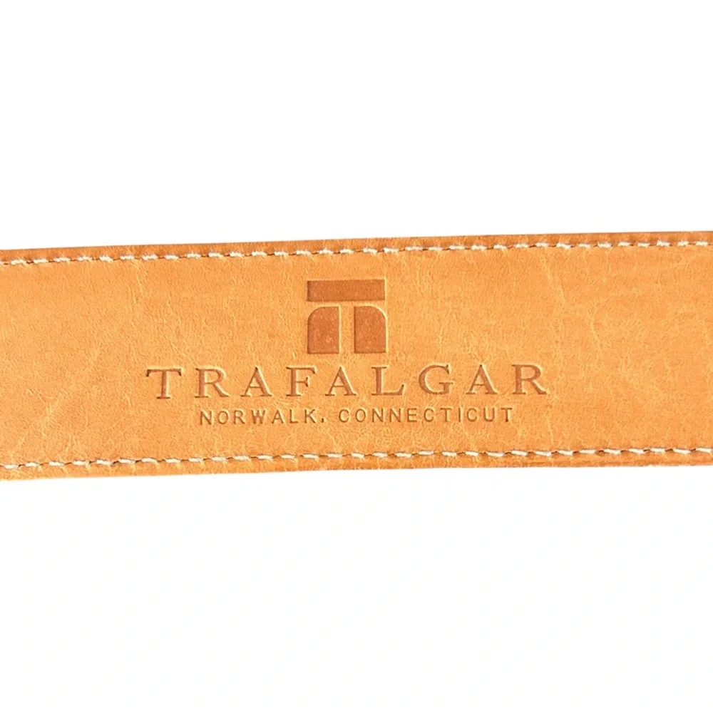 Trafalgar Hand Polished Cortina Leather Dress Belt 1101TF71-602 Men’s‎ 40 Brown